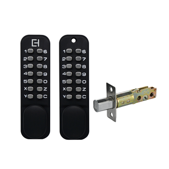 Digital Lock -Mechanical Dual Keypad (Tubular Deadbolt Lock) -Black